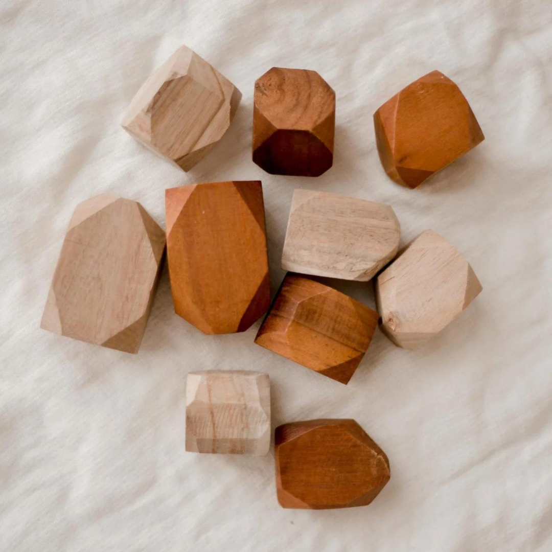 Two Tone Wooden Gems