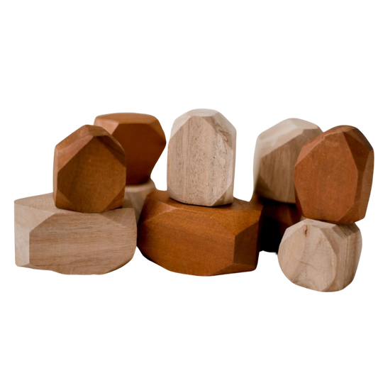 Two Tone Wooden Gems