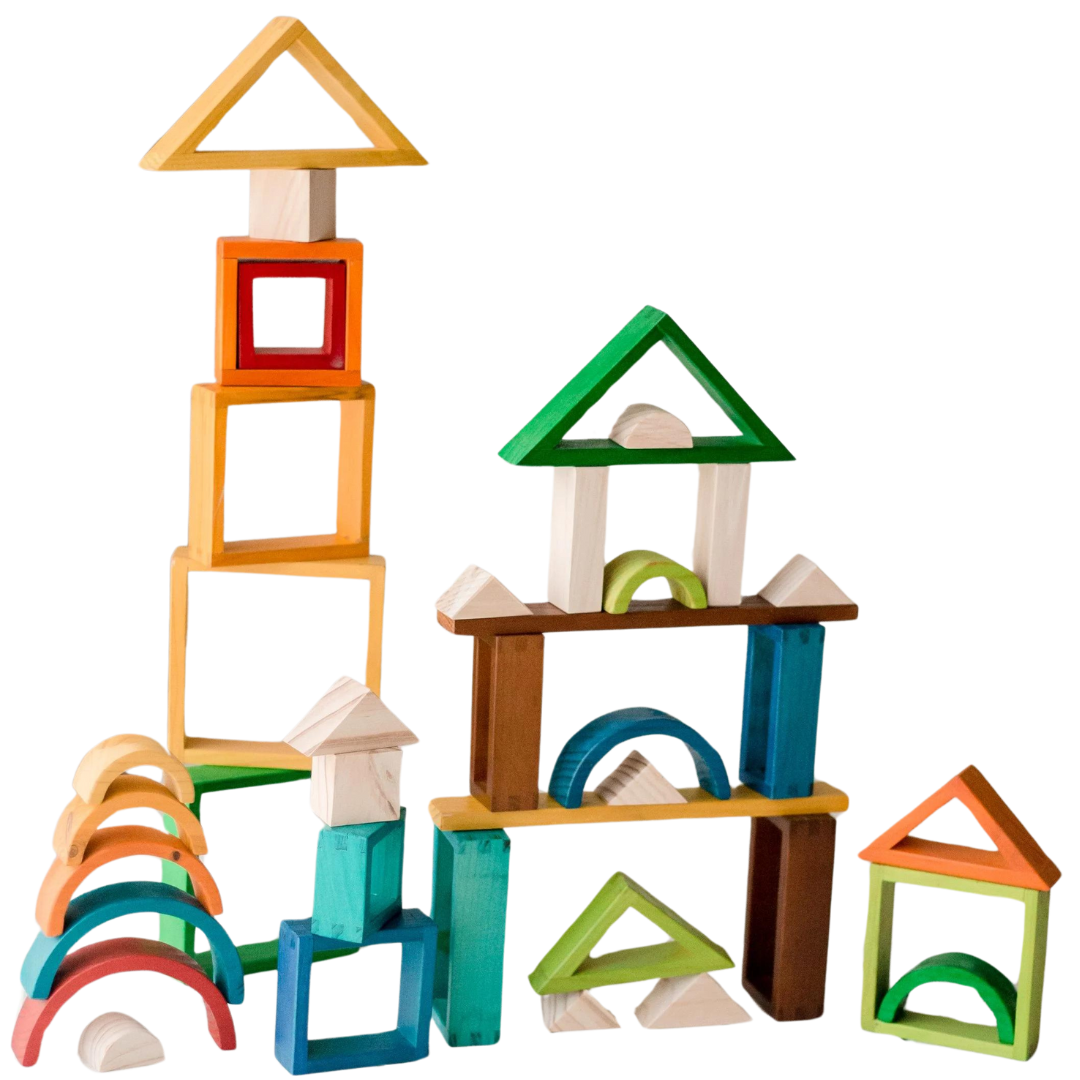 Nesting Shape Blocks Rainbow Nesting Blocks – Playful Eco