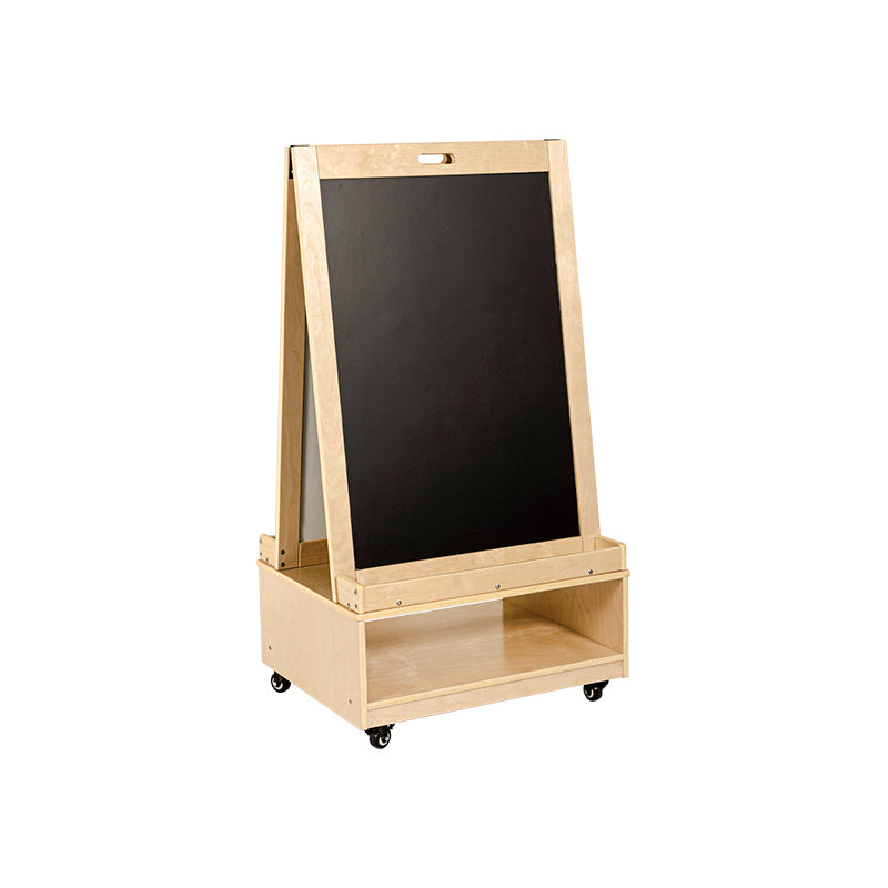 Magnetic Double Sided Wooden Chalkboard and Whiteboard