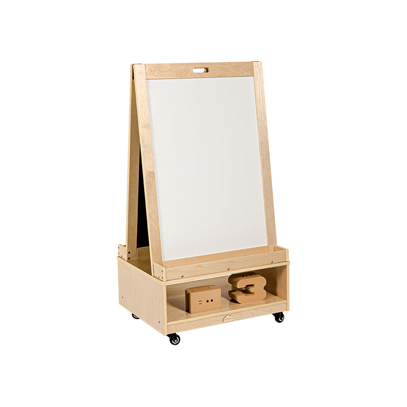 Magnetic Double Sided Wooden Chalkboard and Whiteboard