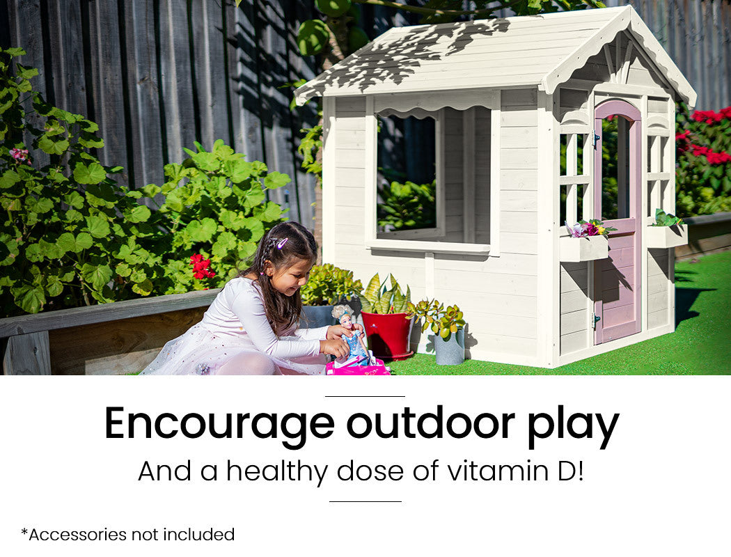 Wooden Cottage Play Cubby House