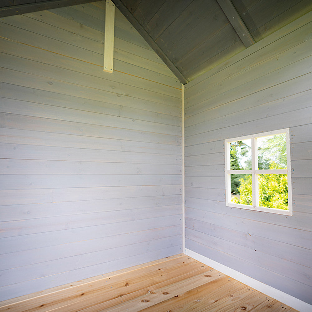 Wooden Tower Cubby House with Slide