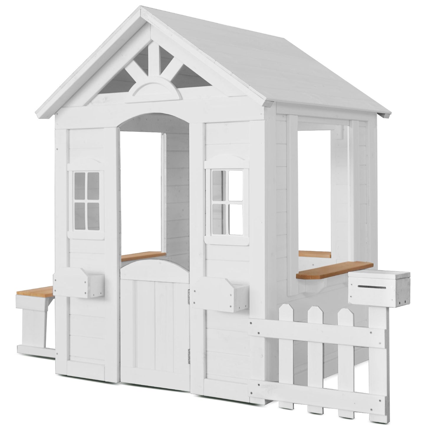 Kids Cubby House in White - with Floor