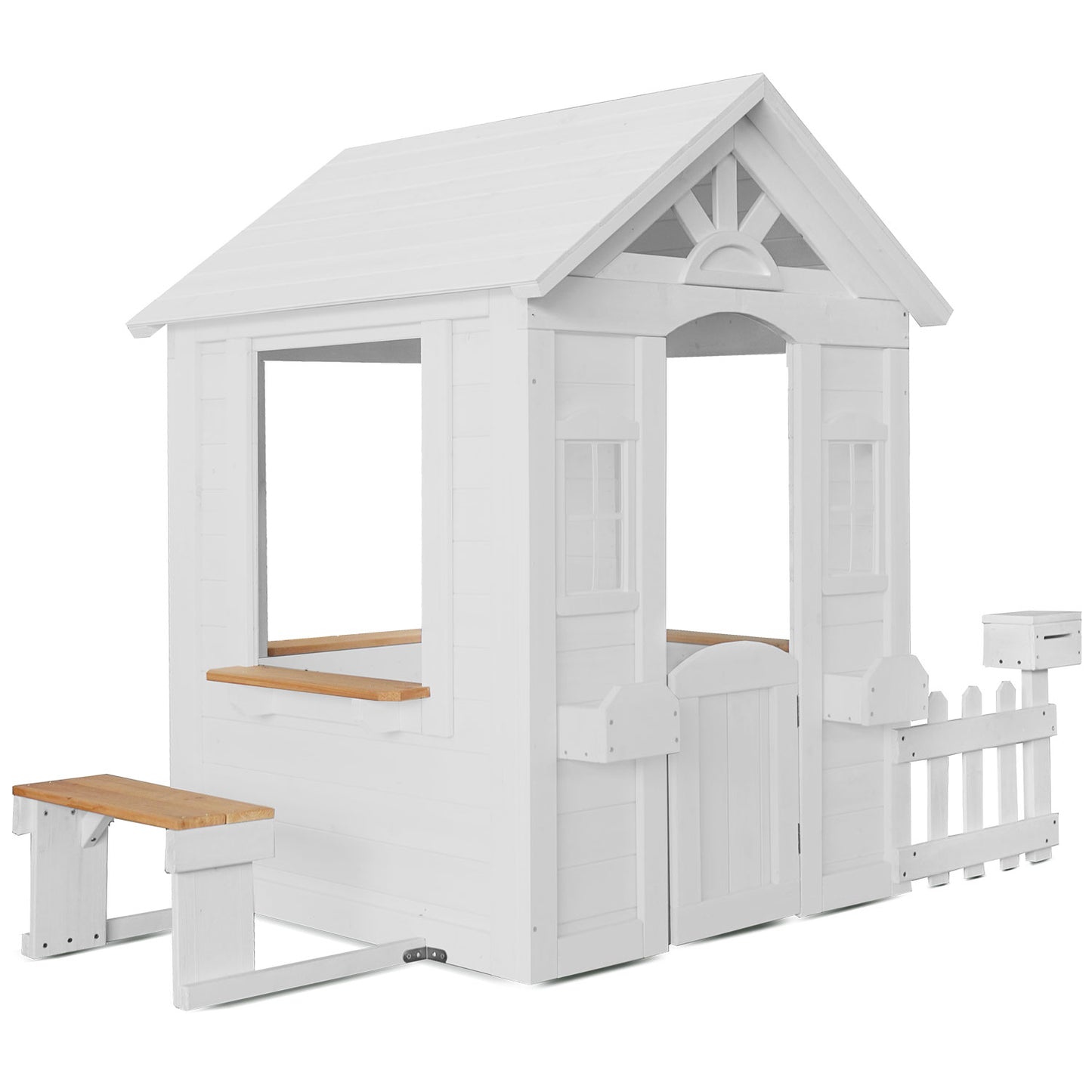 Kids Cubby House in White - with Floor