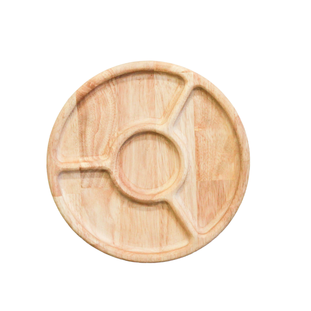 Round Wooden Dividing Tray