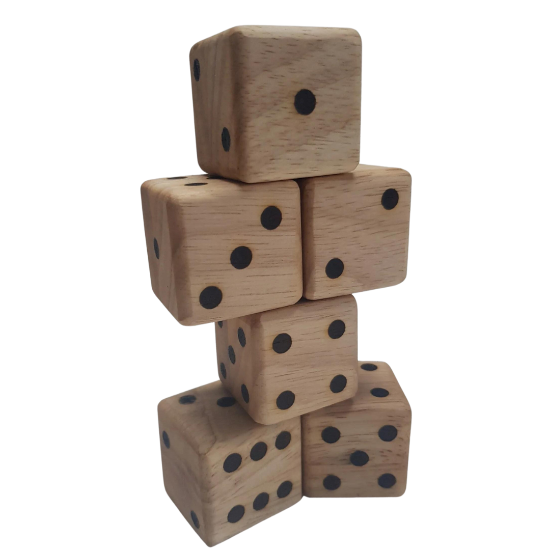 Wooden Dice set of 6