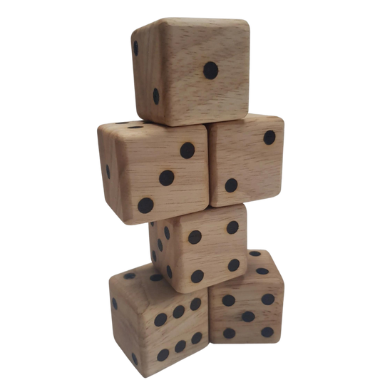 Wooden Dice set of 6