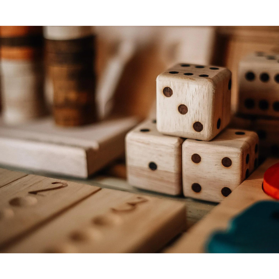 Wooden Dice set of 6